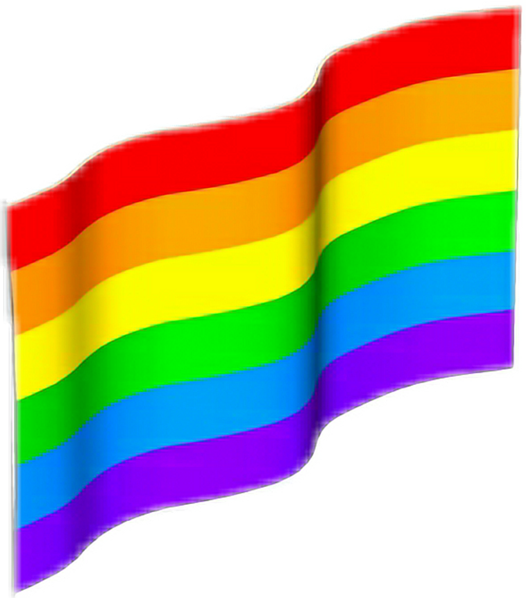 Rainbow Pride Flag Waving PNG