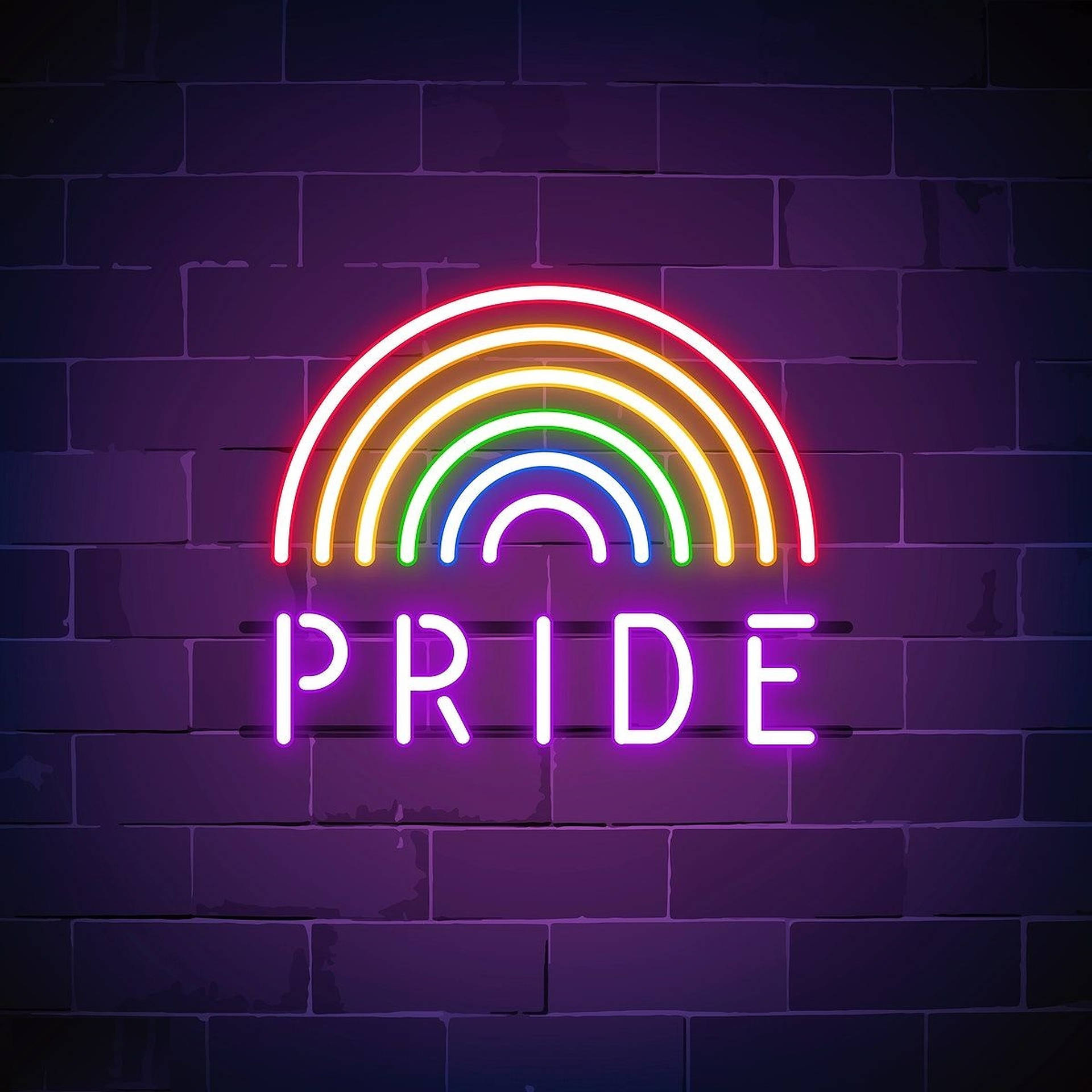 Rainbow Pride LED Light Wallpaper