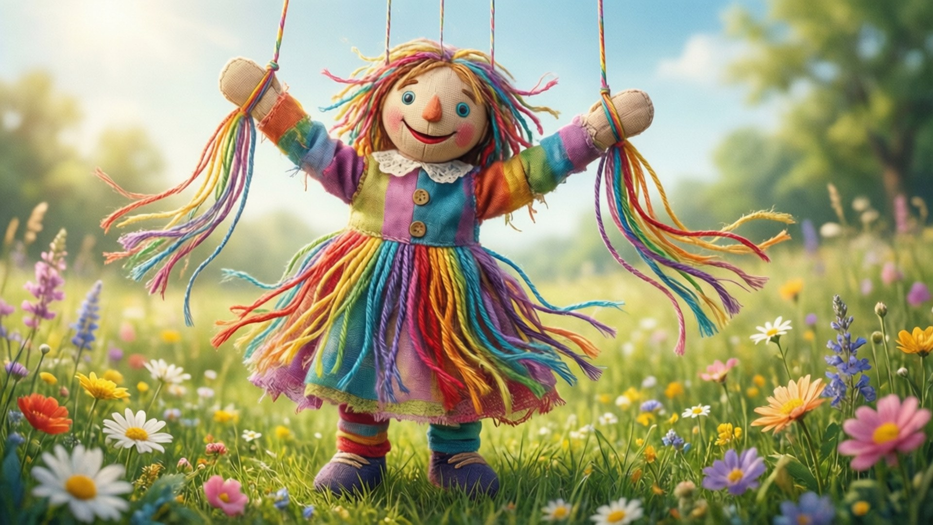 Rainbow Puppet Dance Wallpaper
