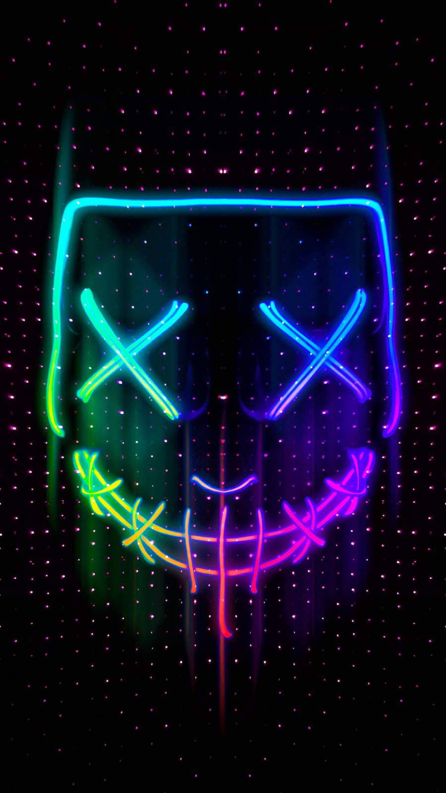 Rainbow Colored Purge Mask in the Dark Wallpaper