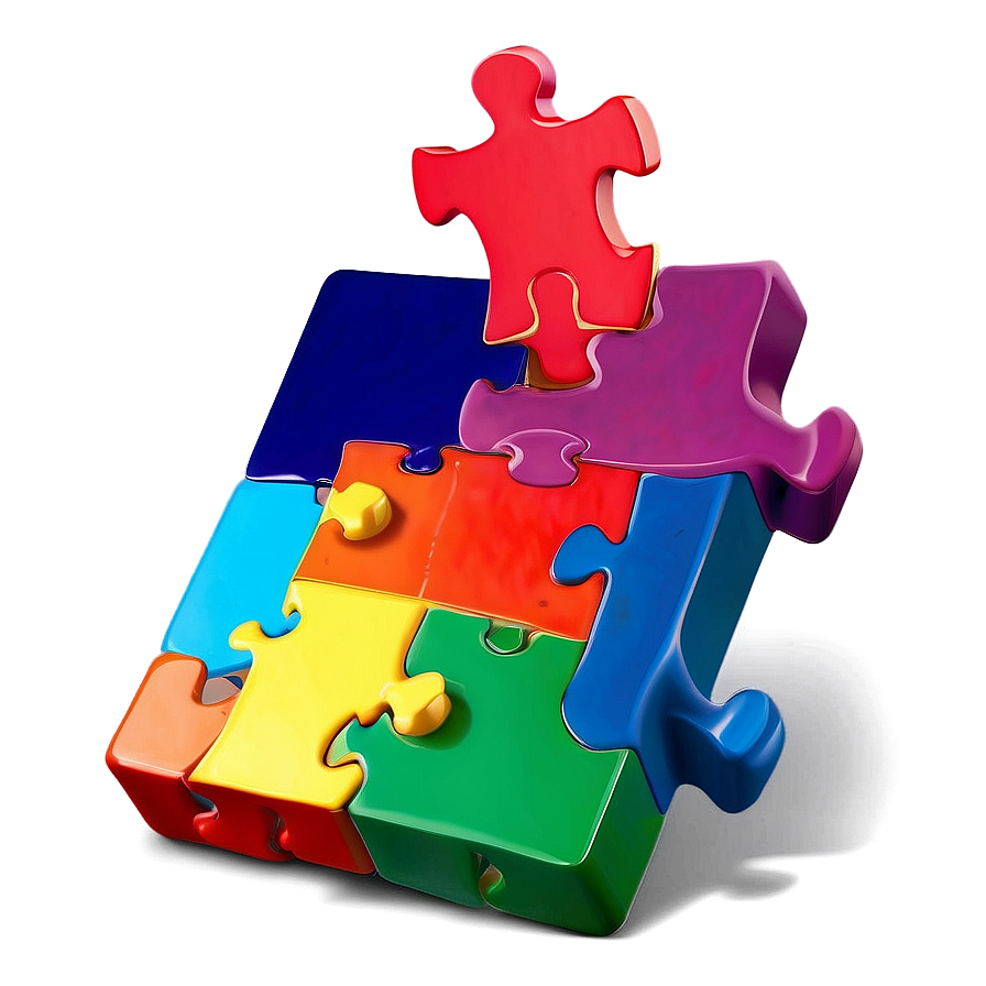 Rainbow Puzzle Pieces Png Fje21 PNG