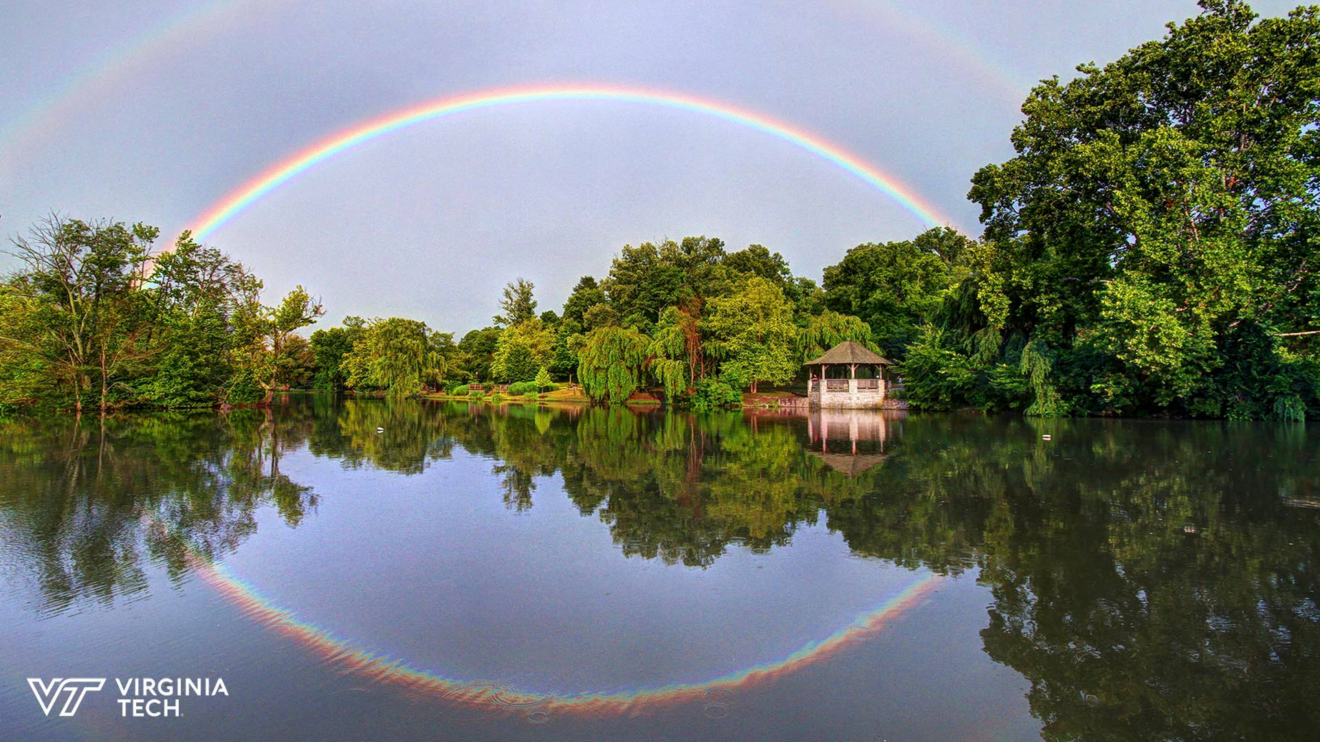 Rainbow Reflection Virginia Tech Wallpaper