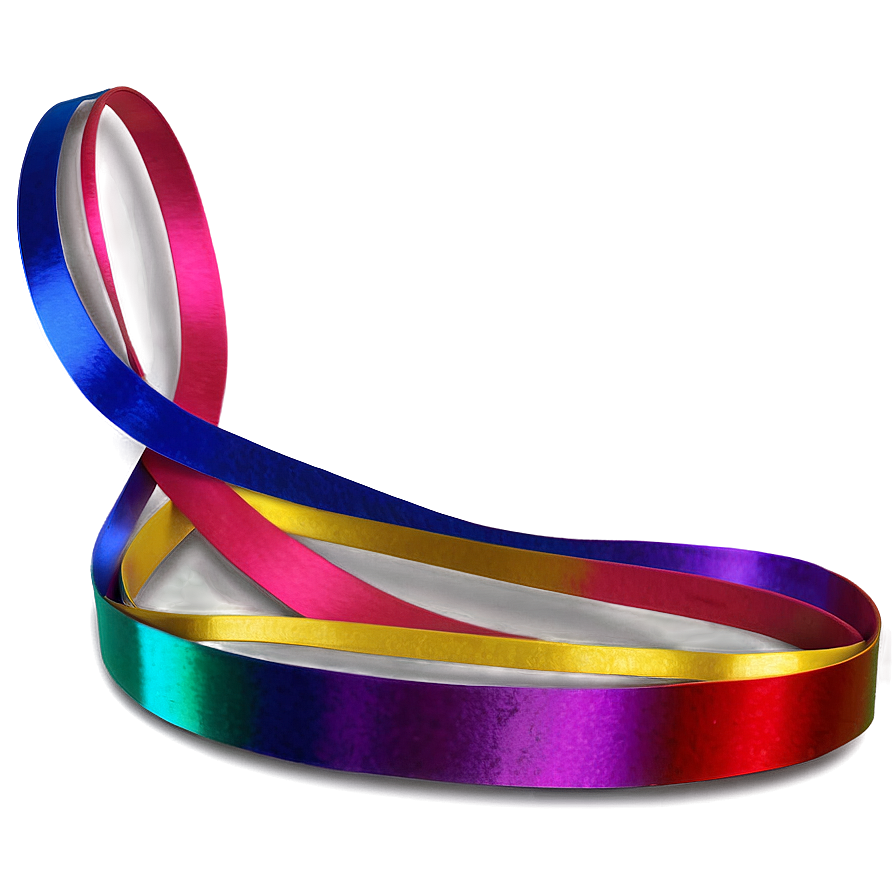 Rainbow Ribbon Art Png 04292024 PNG