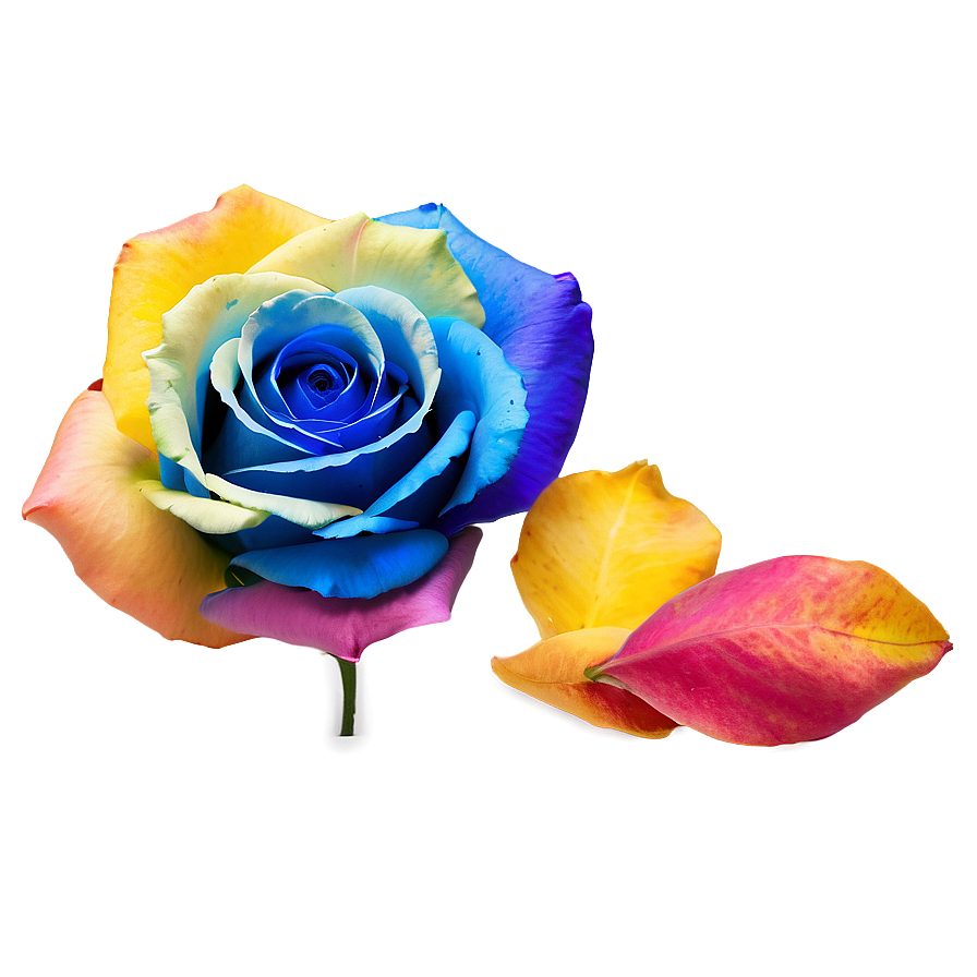 Rainbow Rose Petals Png 58 PNG