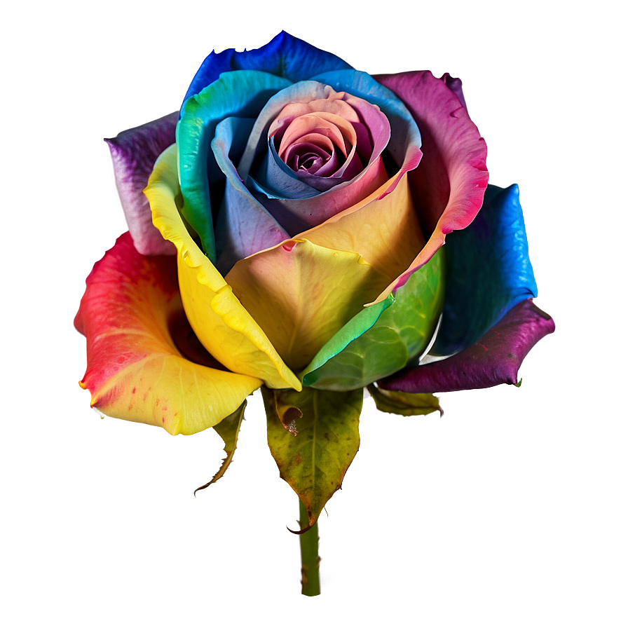 Rainbow Rose Png 3 PNG