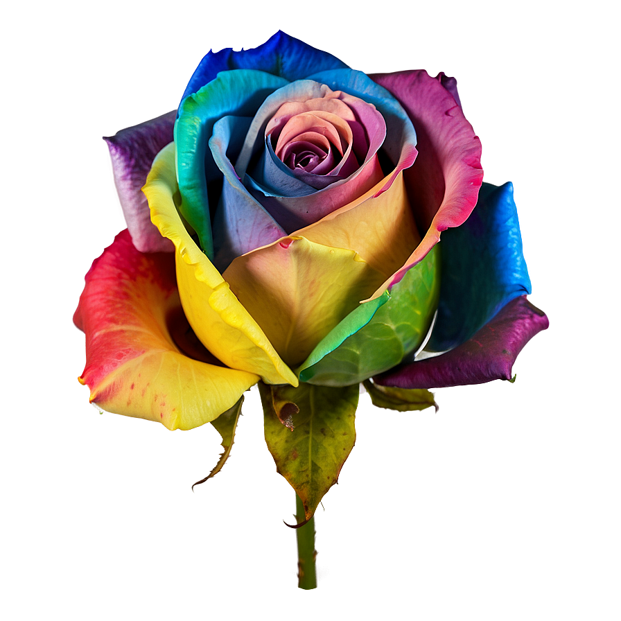 Download Rainbow Rose Png 3 | Wallpapers.com