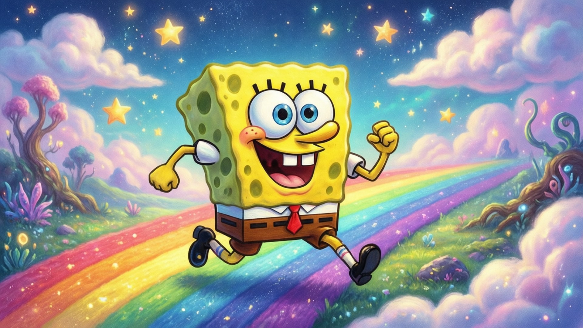 Rainbow Run Wallpaper