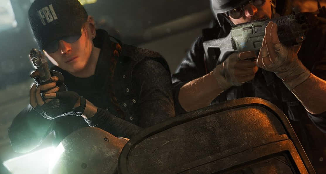 Ash from Rainbow Six Siege in Action Wallpaper