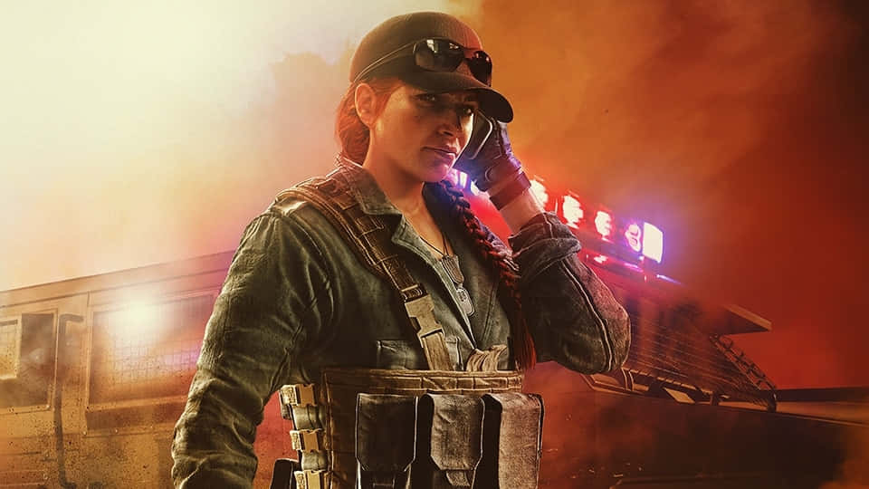 Intense action depicted in Rainbow Six Siege with Ash Wallpaper