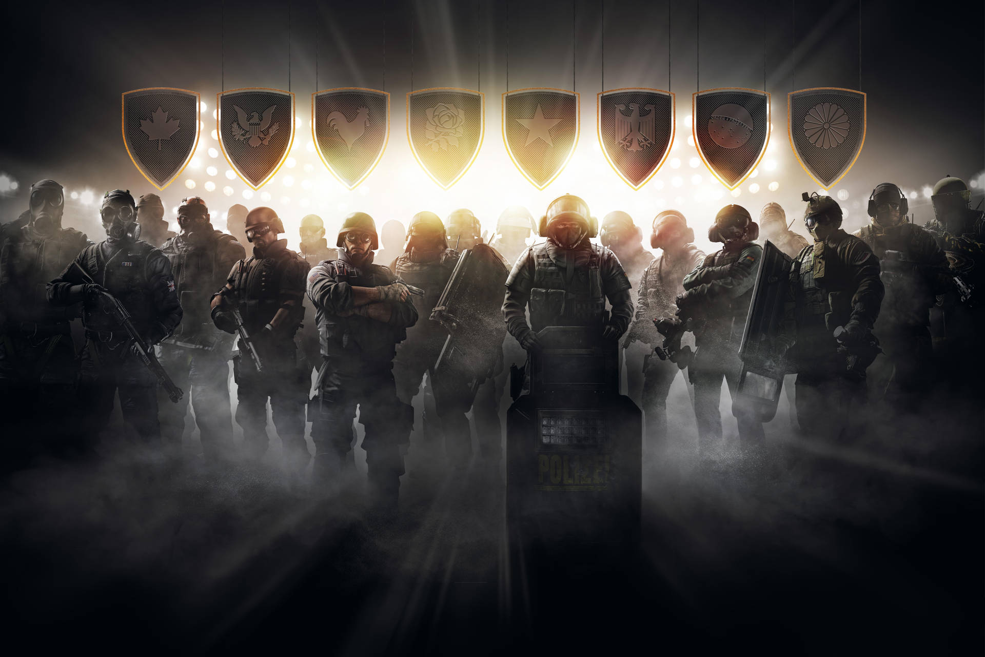 Attackers Storm the Enemy Team in Rainbow Six Siege Wallpaper