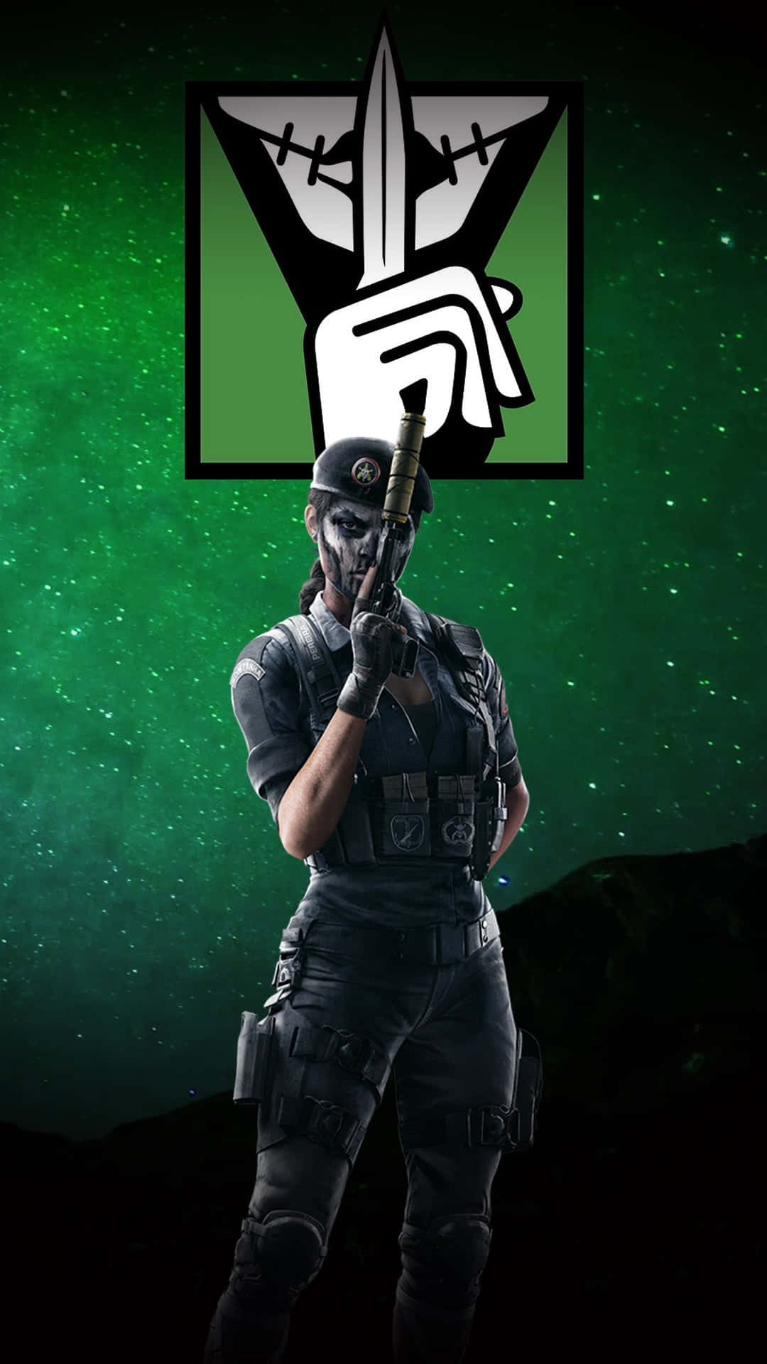 Caveira from Rainbow Six Siege in action Wallpaper