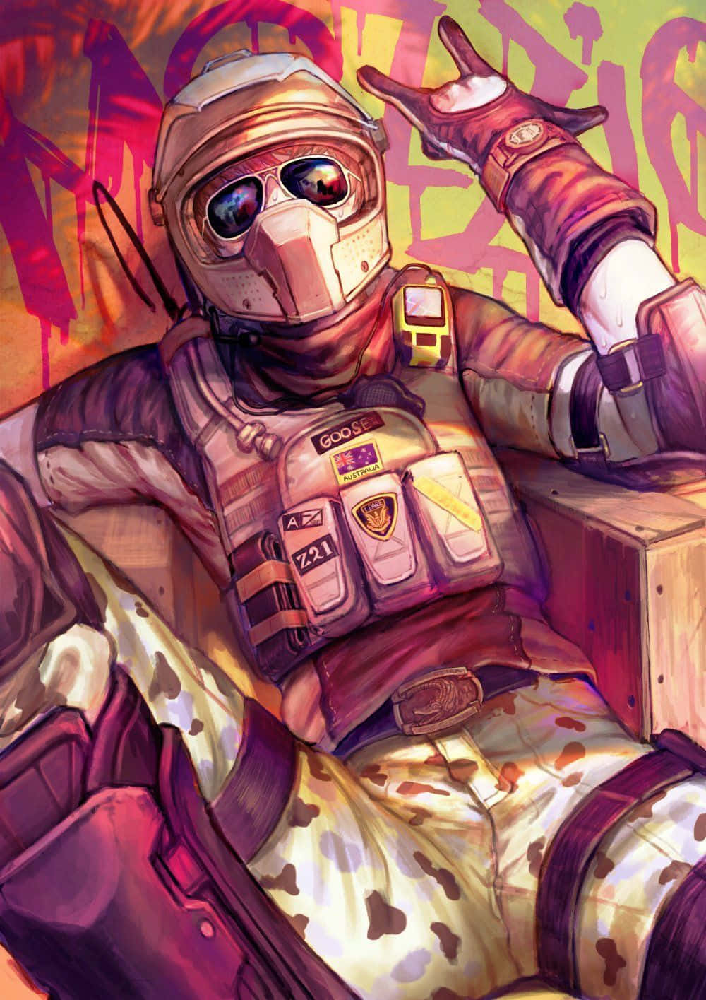 Mozzie,el Operador De Rainbow Six Siege, En Acción. Fondo de pantalla