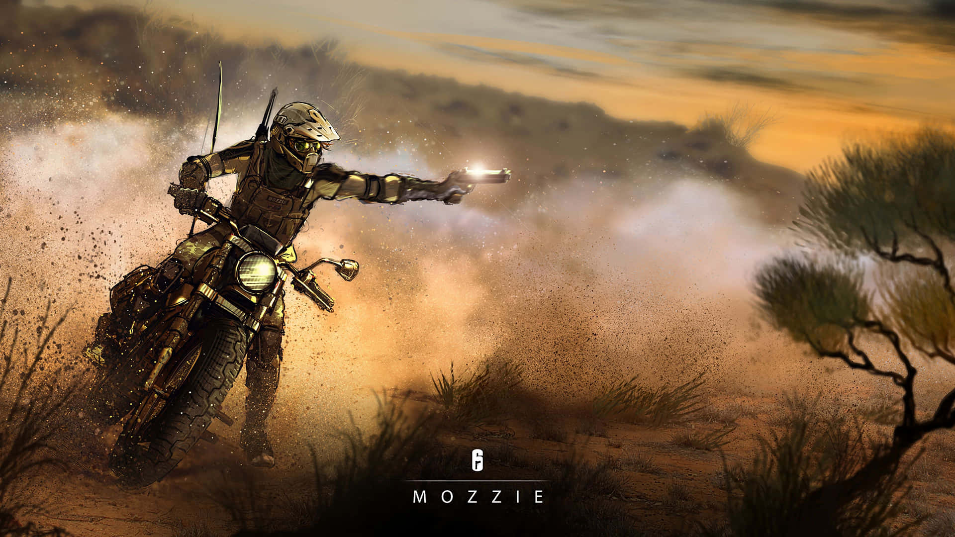 Rainbow Six Siege Mozzie in action Wallpaper