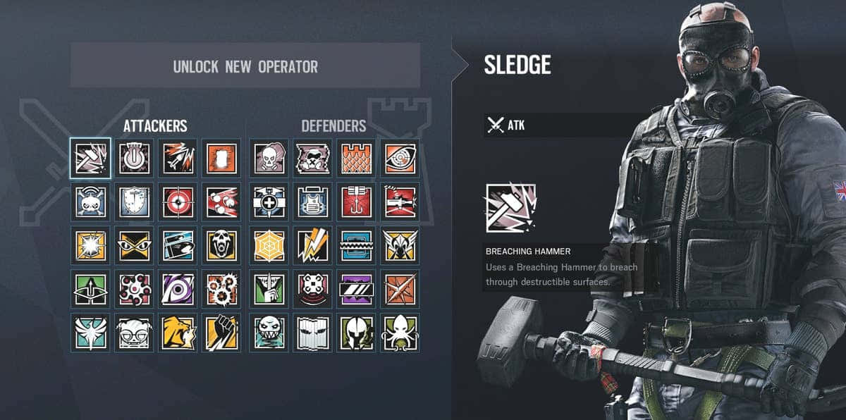 Sledge, the powerful attacker in Rainbow Six Siege Wallpaper