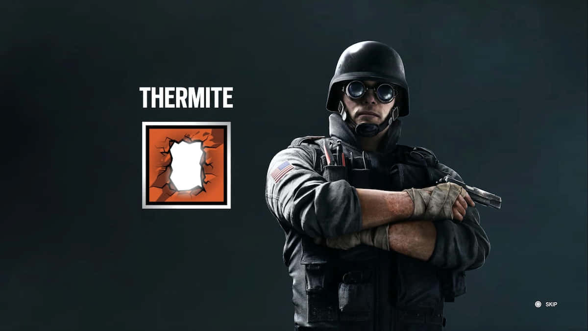 An explosive force in Rainbow Six Siege - Thermite in action Wallpaper