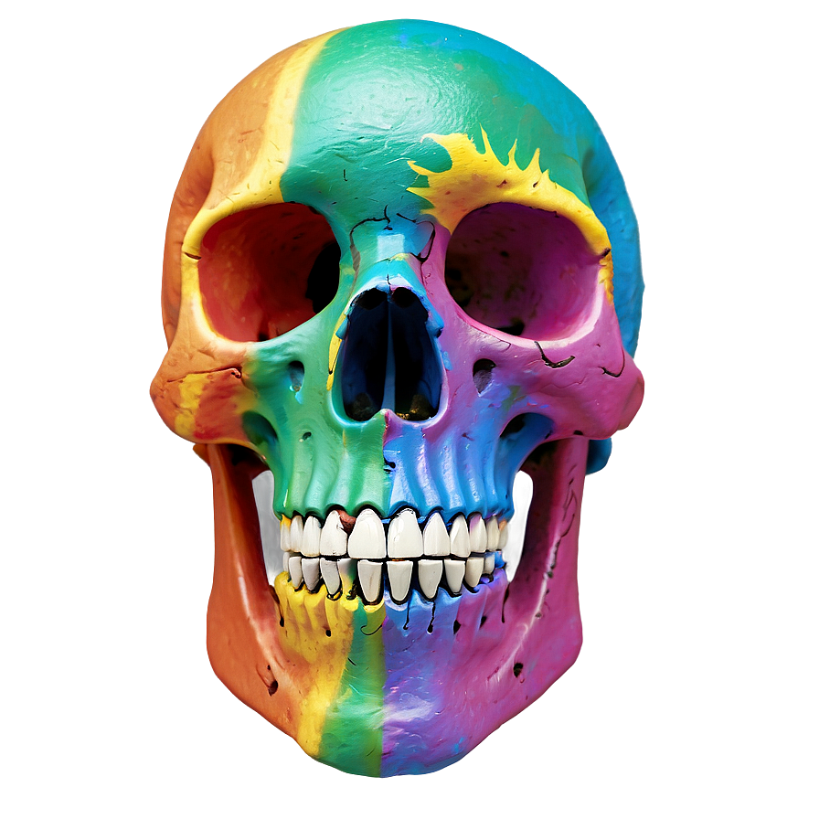 Rainbow Skeleton Png Hjb64 PNG