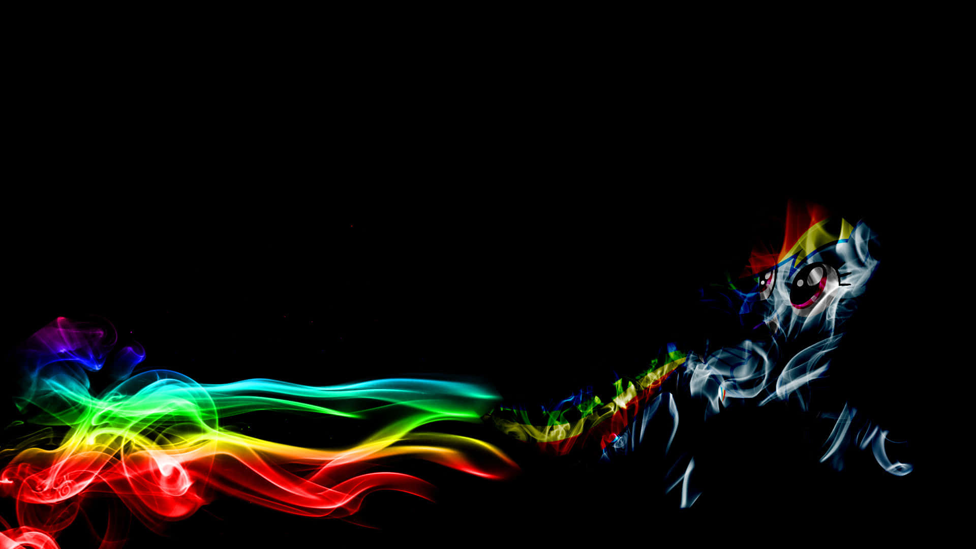 Rainbow Smoke Horse Art Wallpaper