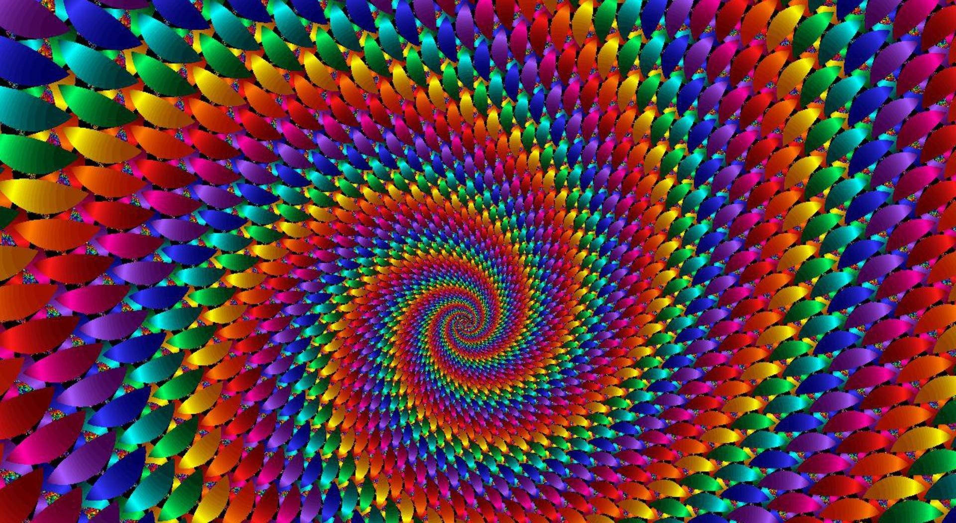 Download Rainbow Spiral Optical Art Wallpaper | Wallpapers.com