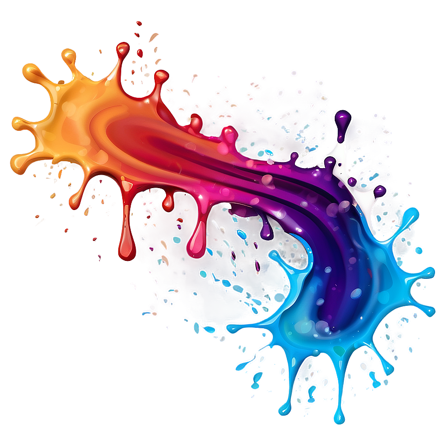 Rainbow Splash Artwork Png Ebk PNG