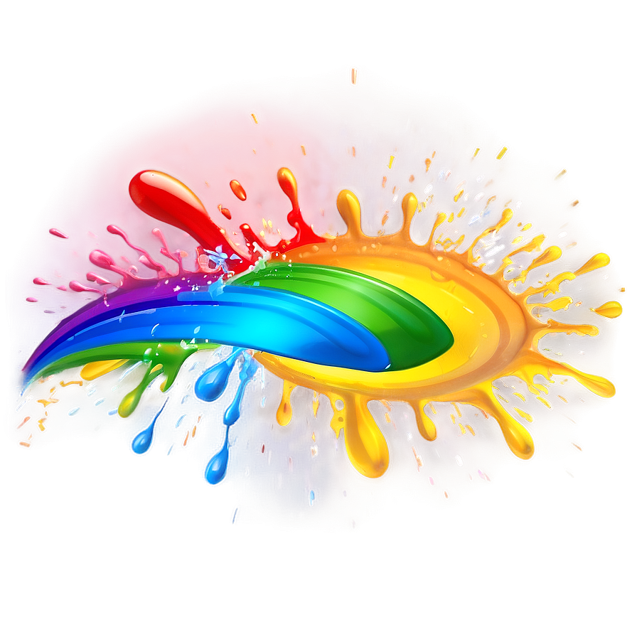 Rainbow Splash Artwork Png Uxl74 PNG