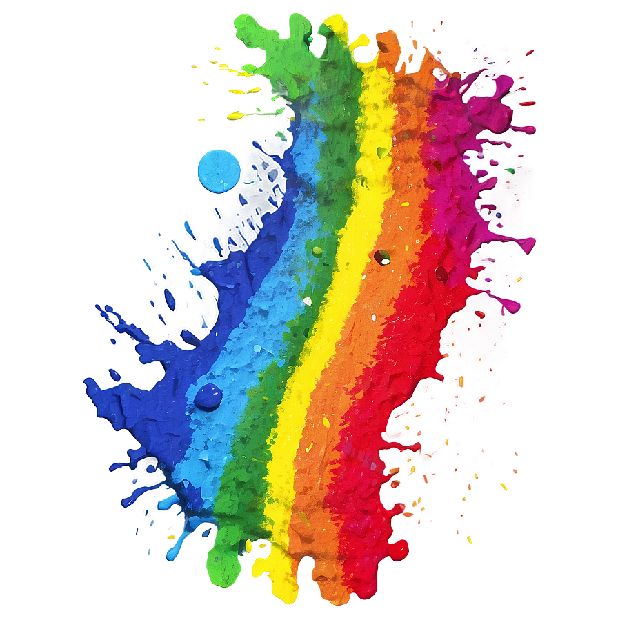 Rainbow Splatter Art Png 43 PNG