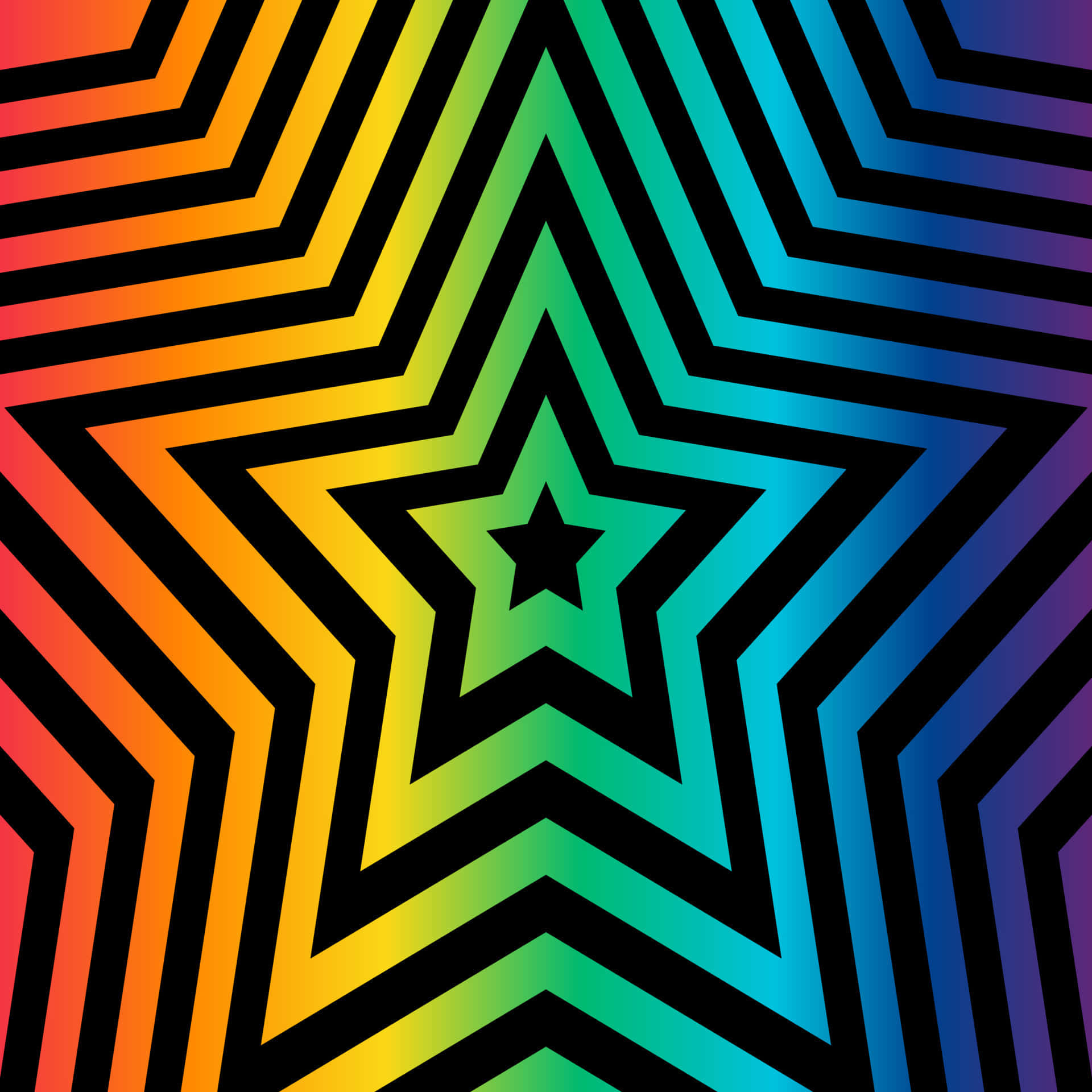 Download Rainbow Star Illusion Wallpaper | Wallpapers.com