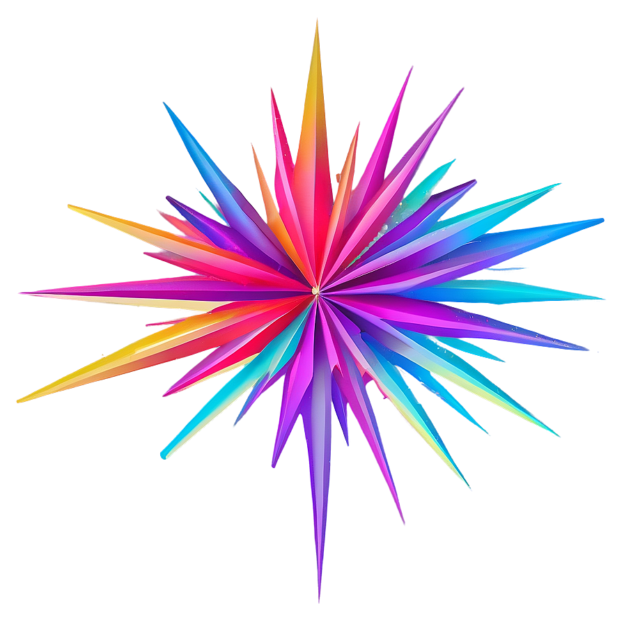 Rainbow Starburst Design Png Hgo PNG