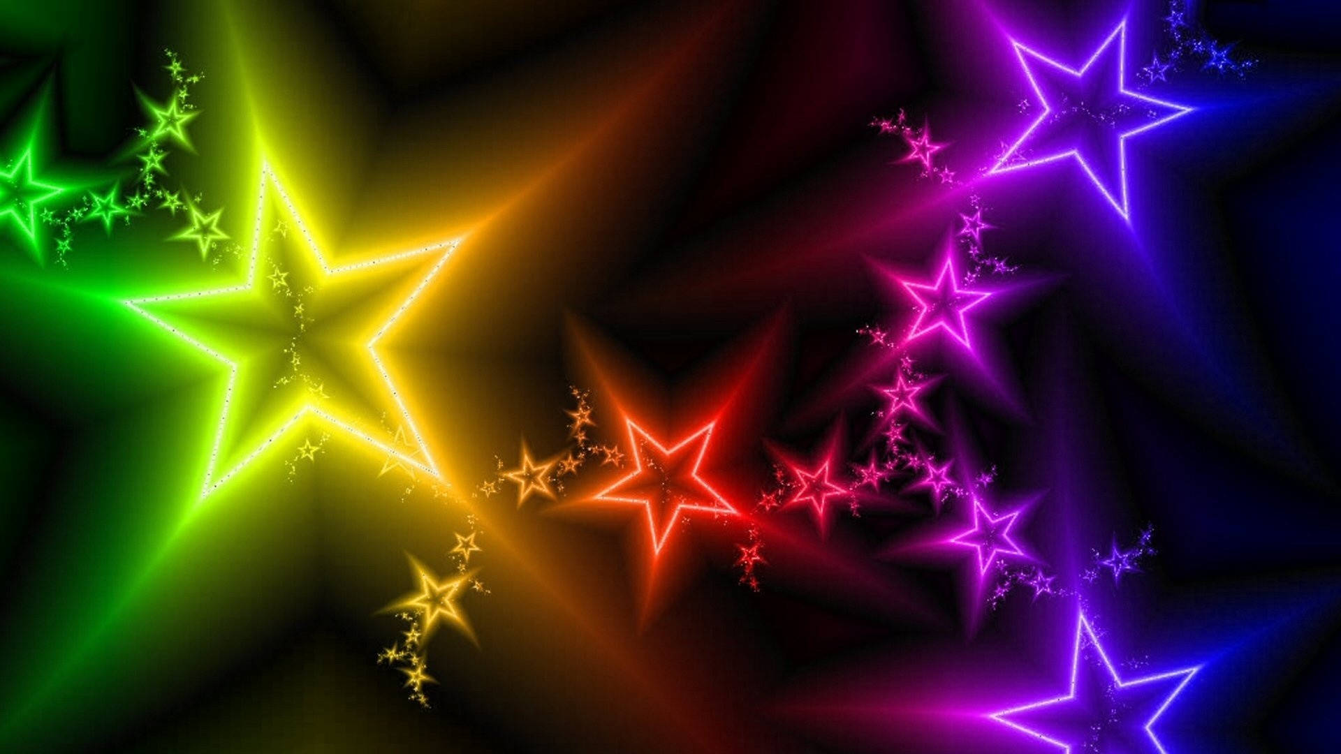 Rainbow Stars Unique Wallpaper