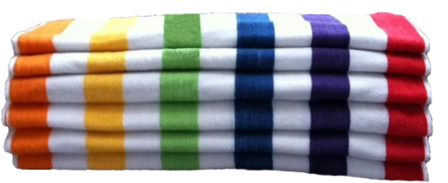 Rainbow Striped Towels Stacked PNG