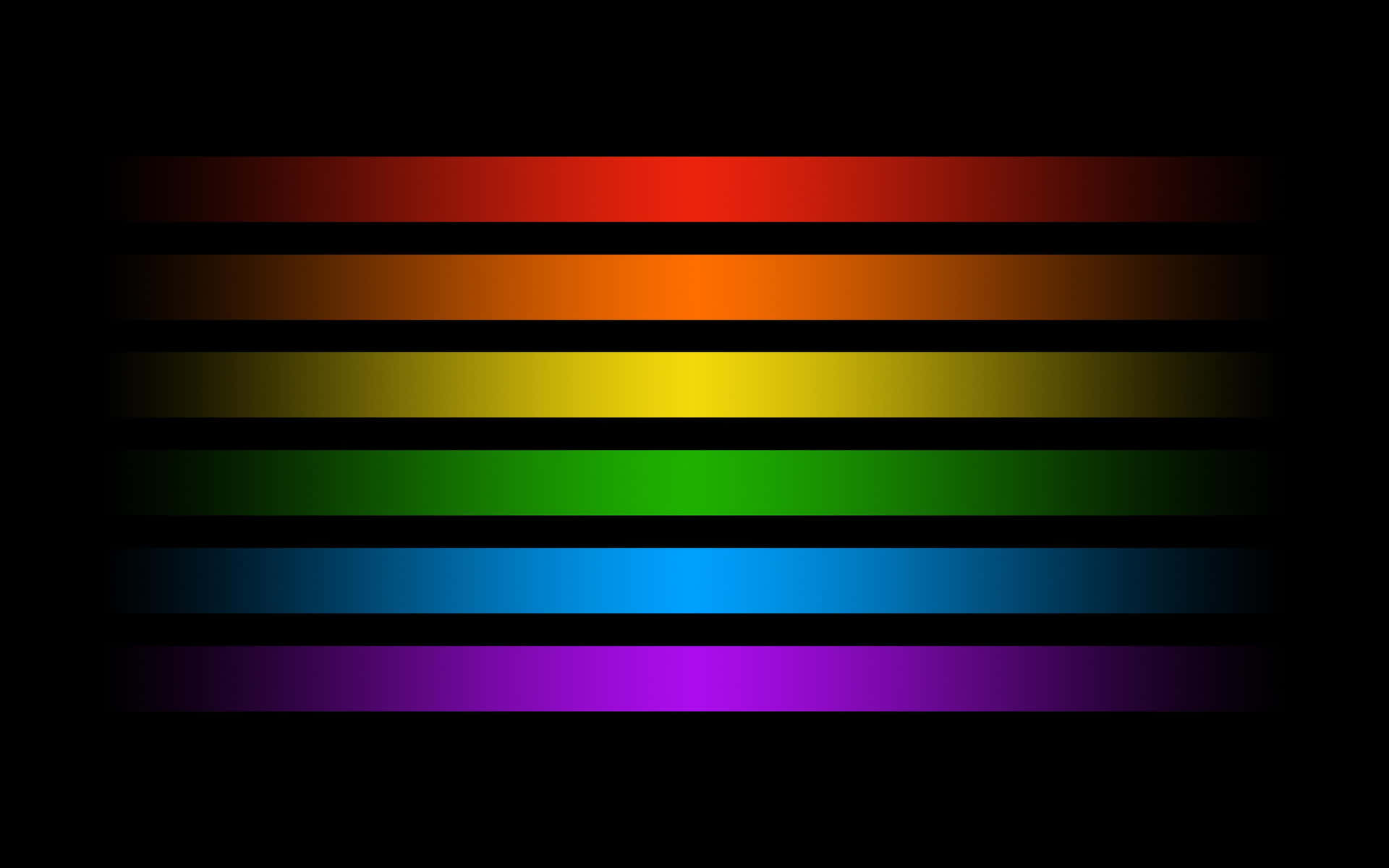 Rainbow Stripes Black Background Wallpaper