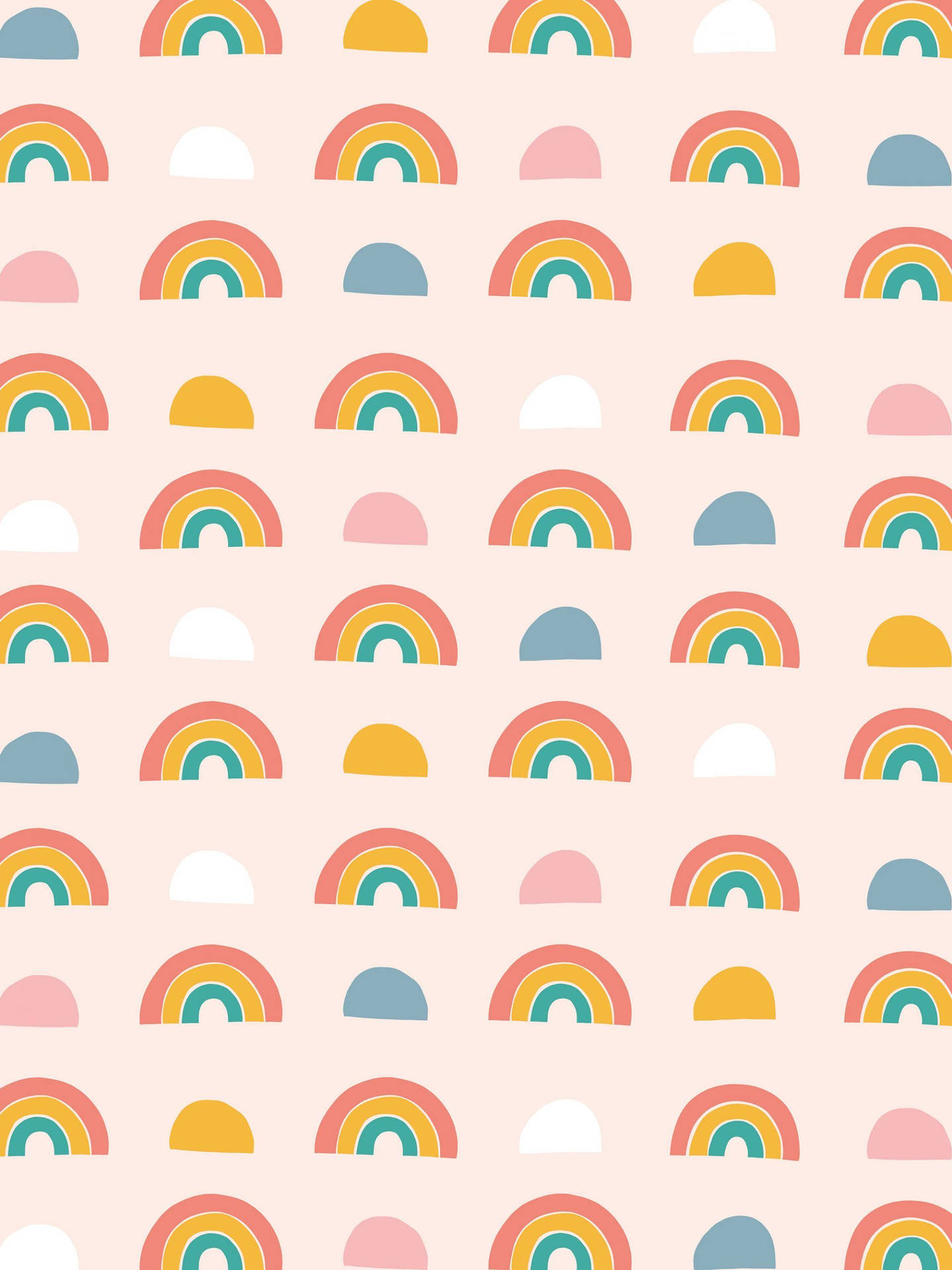 Download Rainbow Theme Cute Tablet Wallpaper | Wallpapers.com