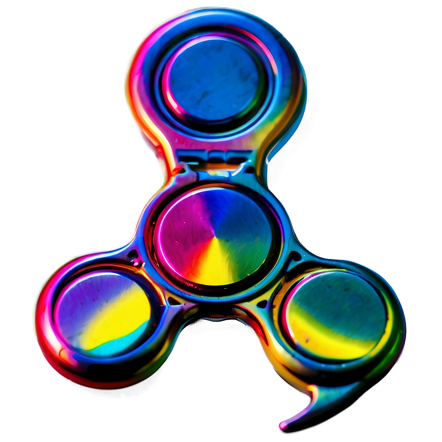 Rainbow Titanium Fidget Spinner Png 10 PNG