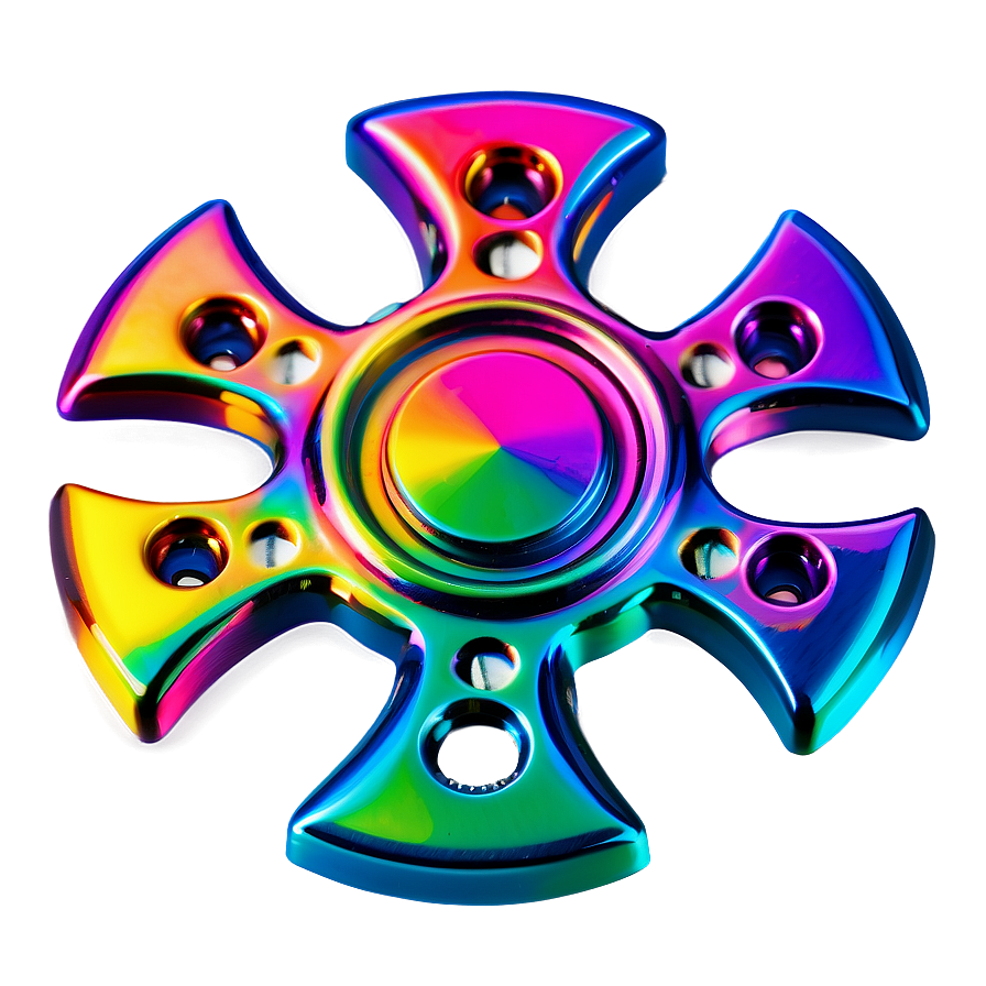 Rainbow Titanium Fidget Spinner Png 98 PNG