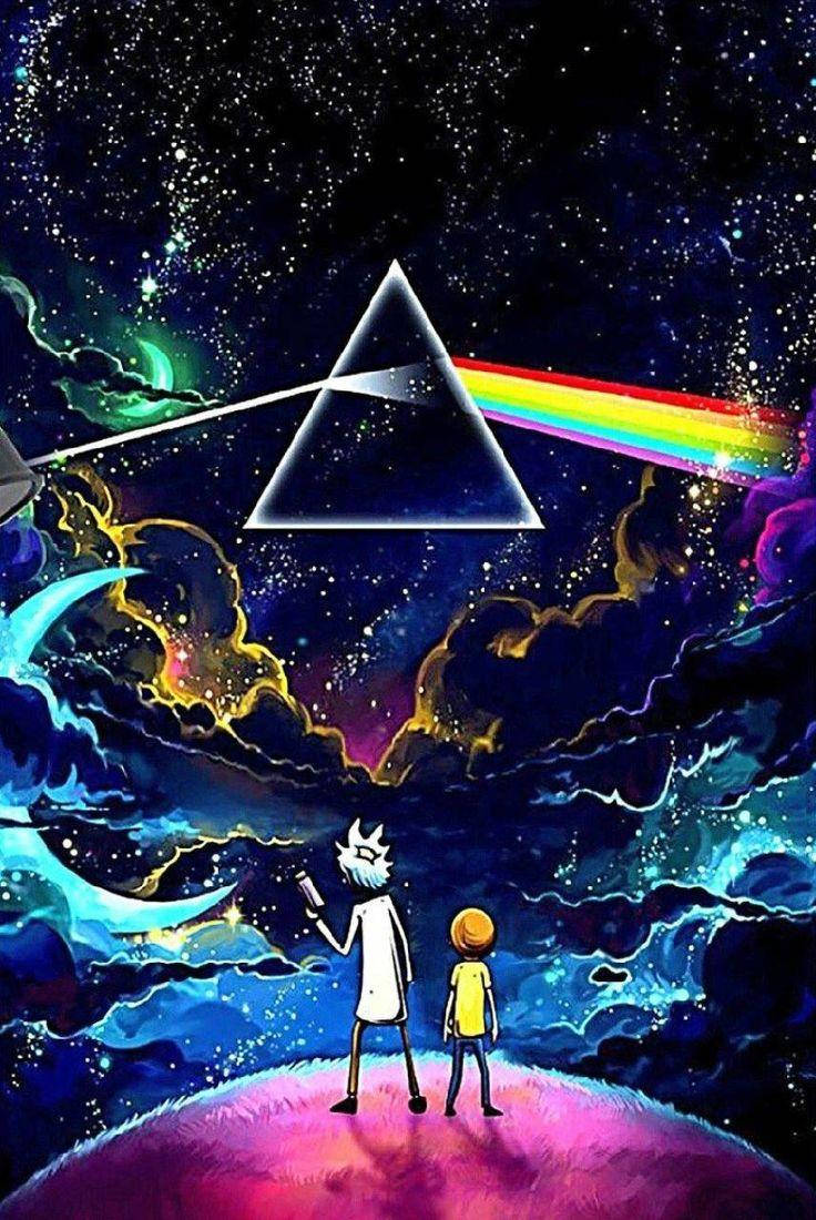 Rainbow Triangle Rick And Morty Iphone Wallpaper