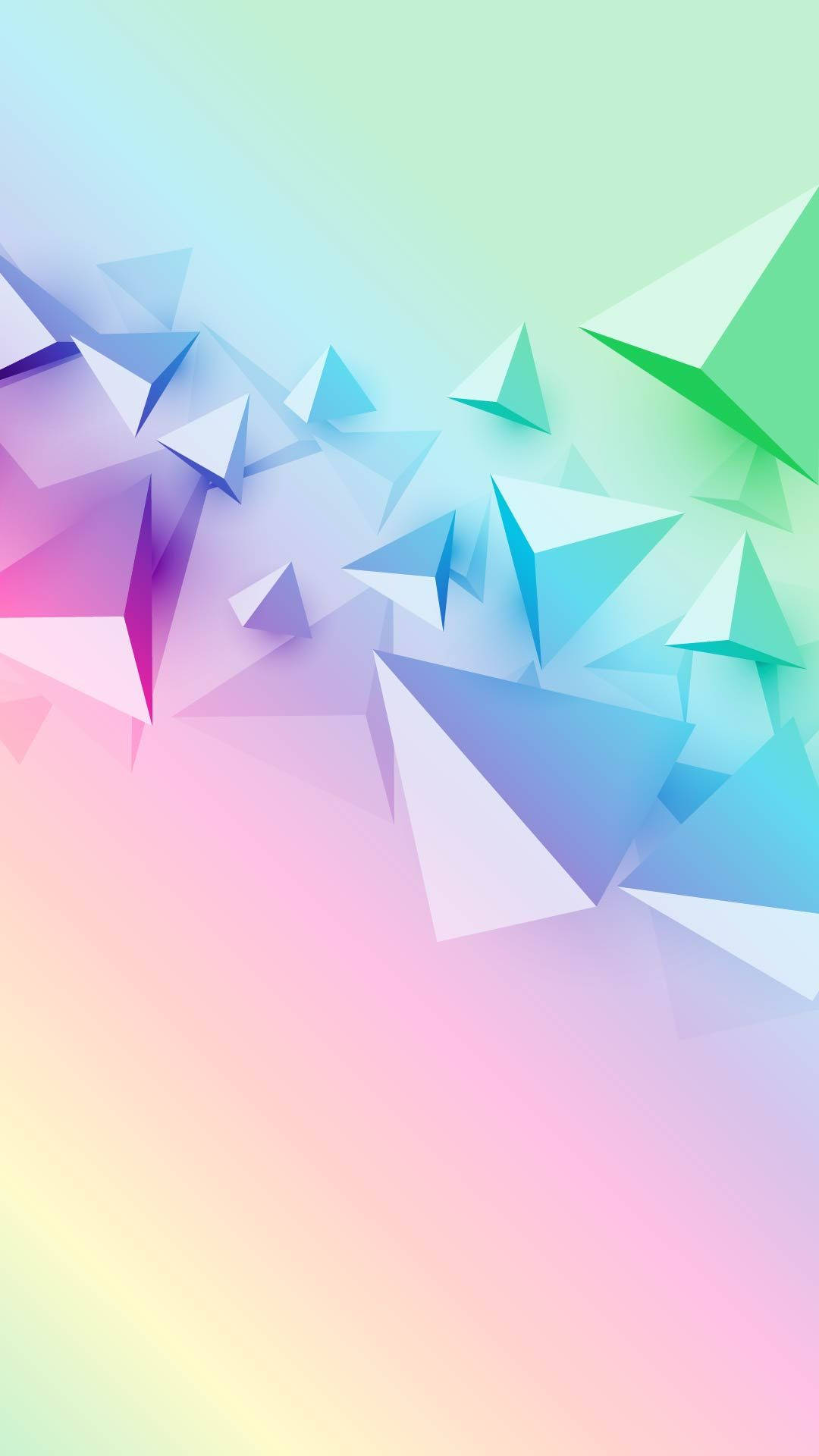 Fondobrillante De Triángulos Arcoíris. Fondo de pantalla
