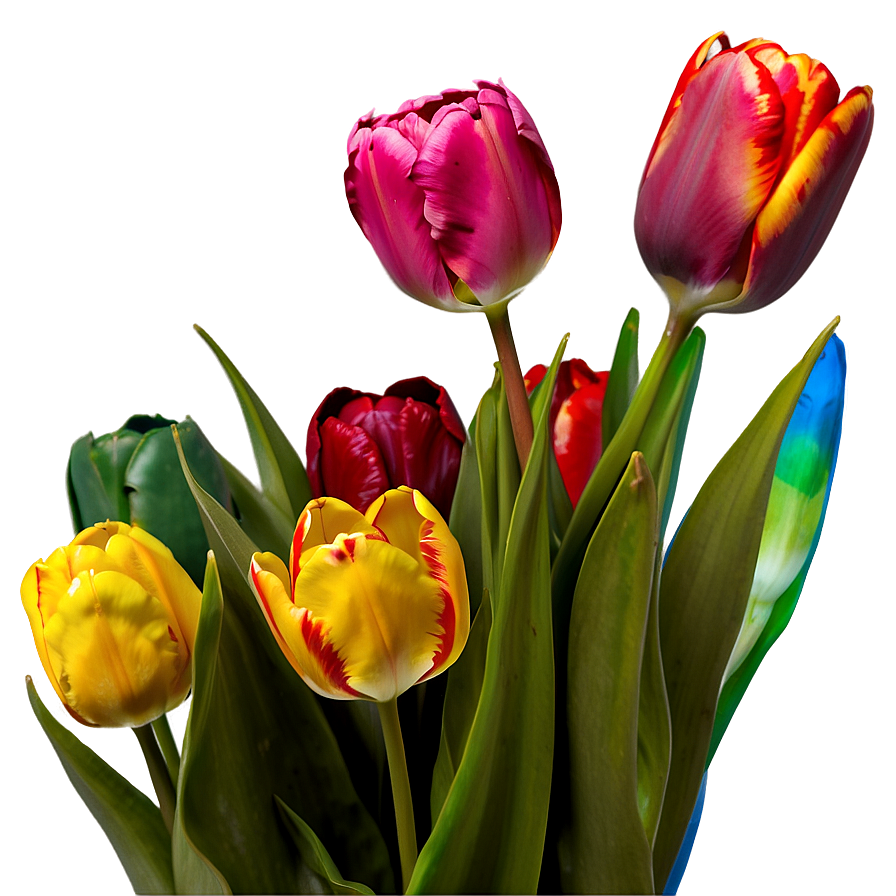 Rainbow Tulips Png Fdq99 PNG