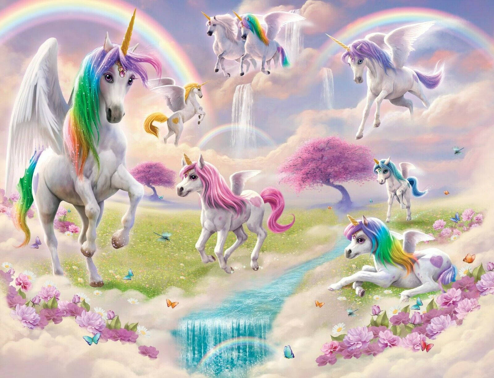 Rainbow Unicorn Paradise Wallpaper