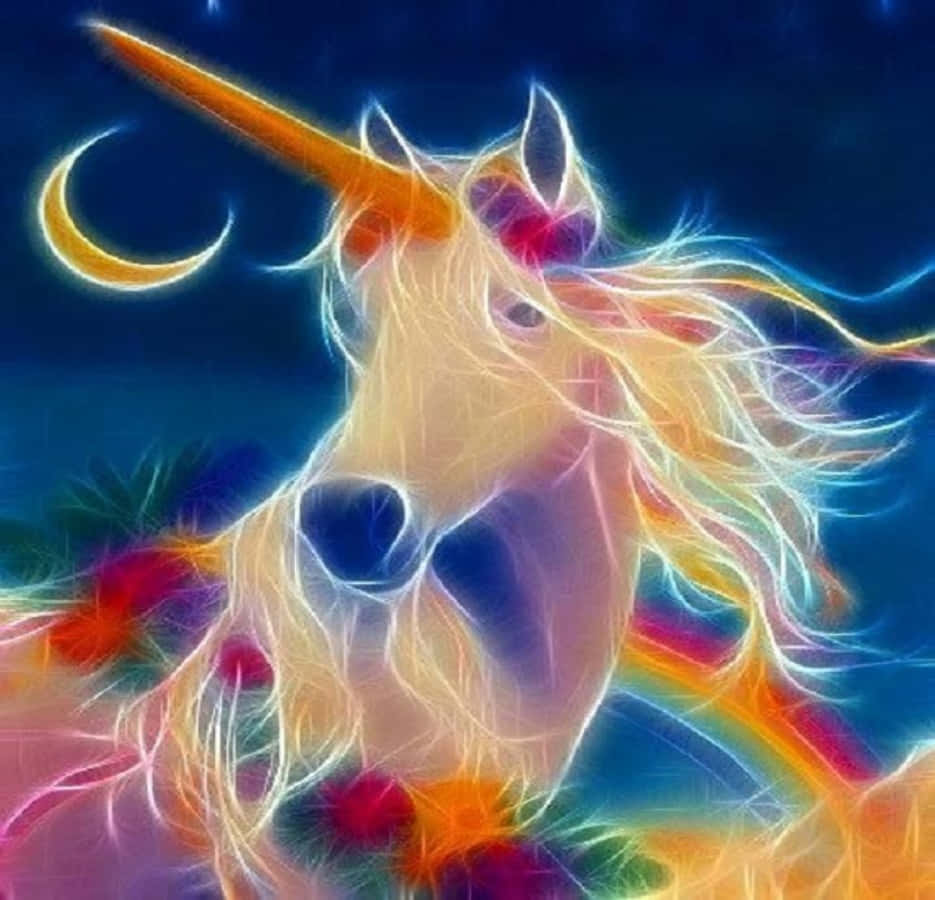 A magical rainbow unicorn