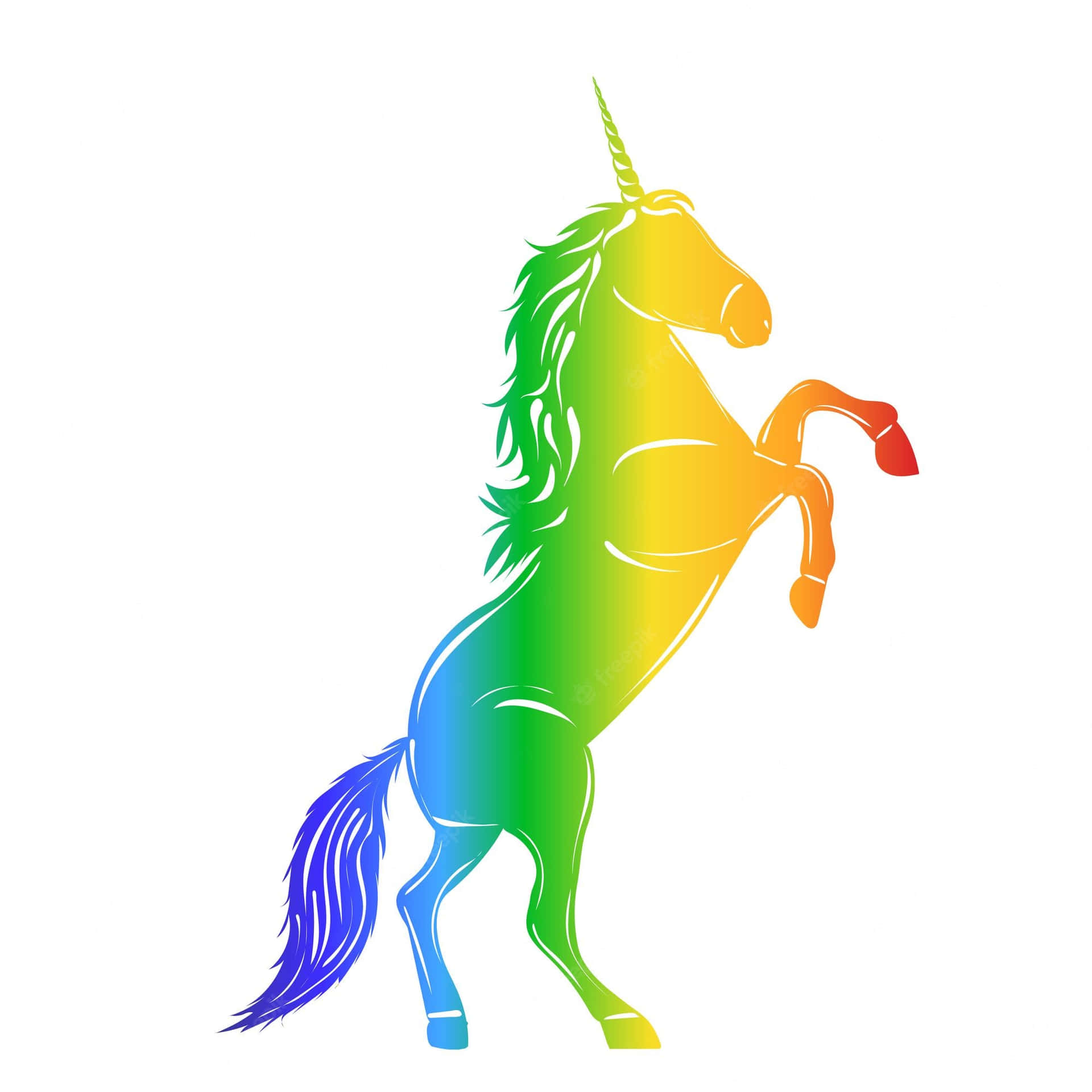 Rainbow Unicorns Color Digital Picture