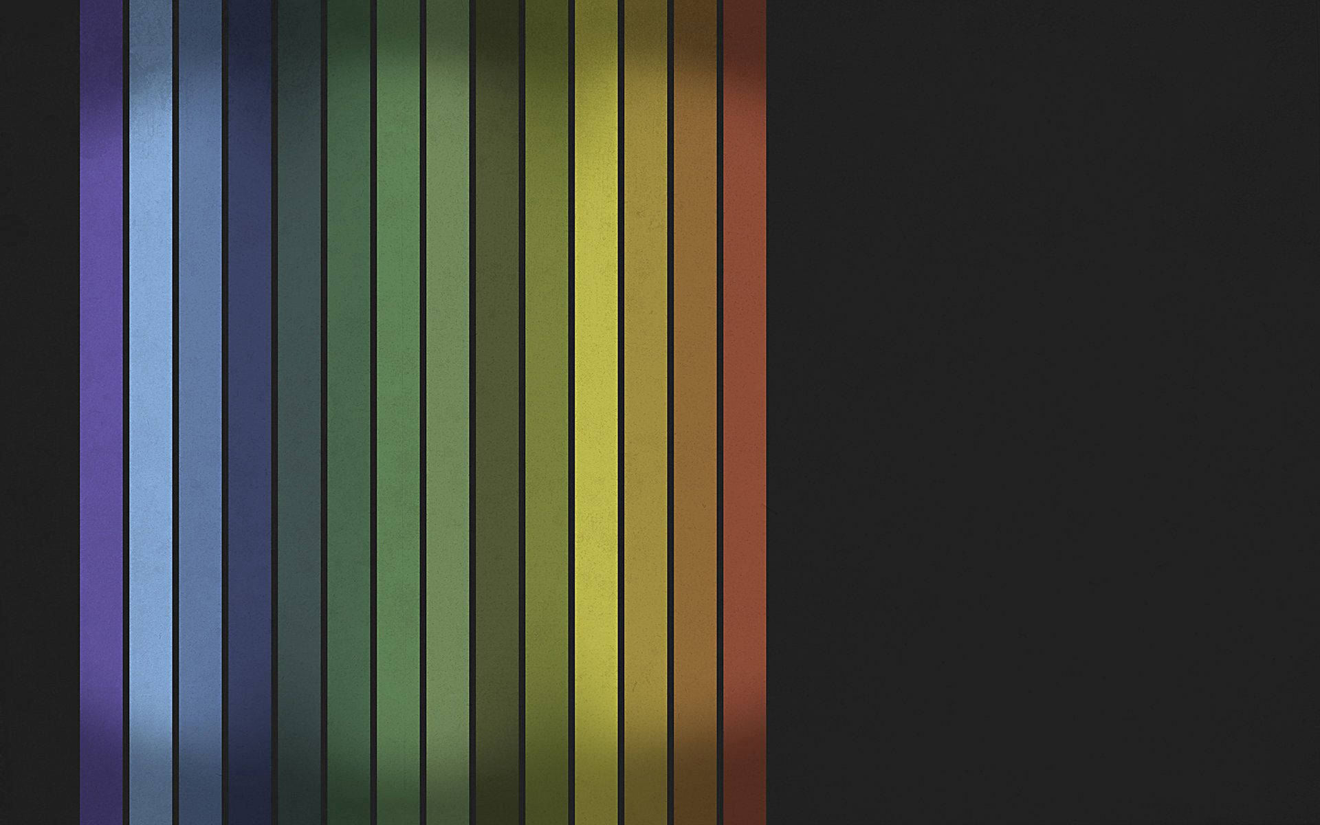 Rainbow Vertical Lines On Black Wallpaper