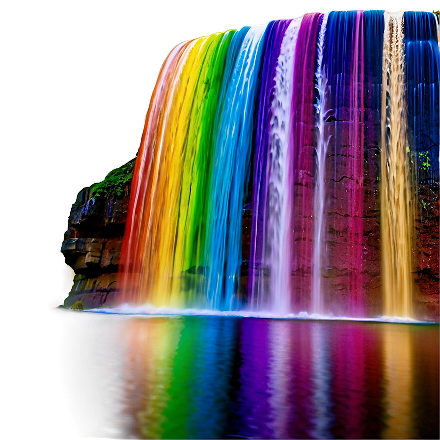 Rainbow Waterfall Cascade Png Alj89 PNG