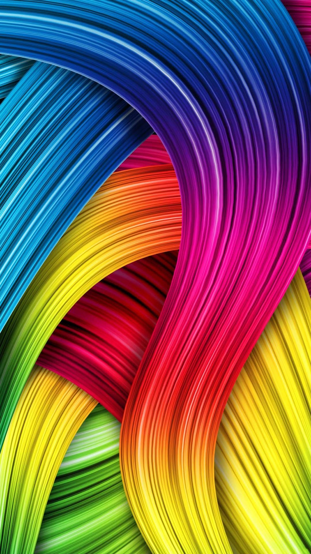 Rainbow Wave Brush Samsung Wallpaper