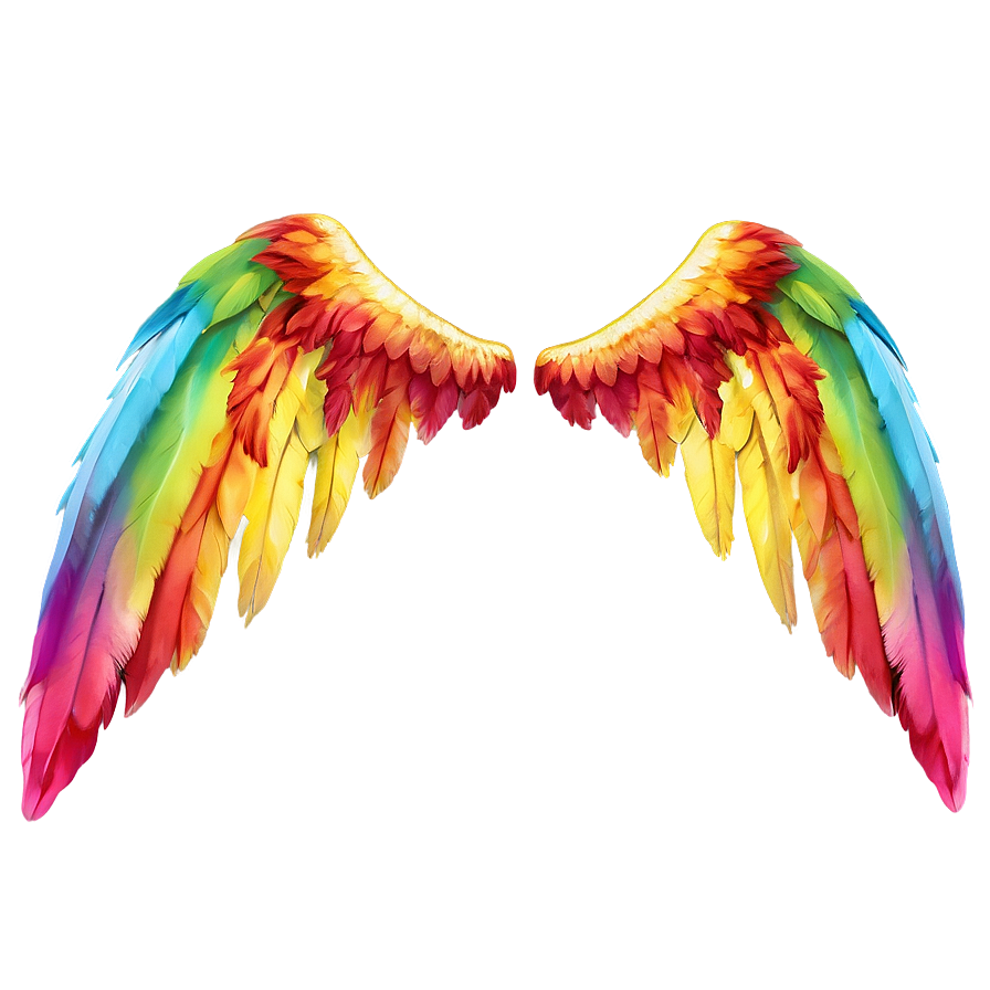Rainbow Wings Png 05032024 PNG