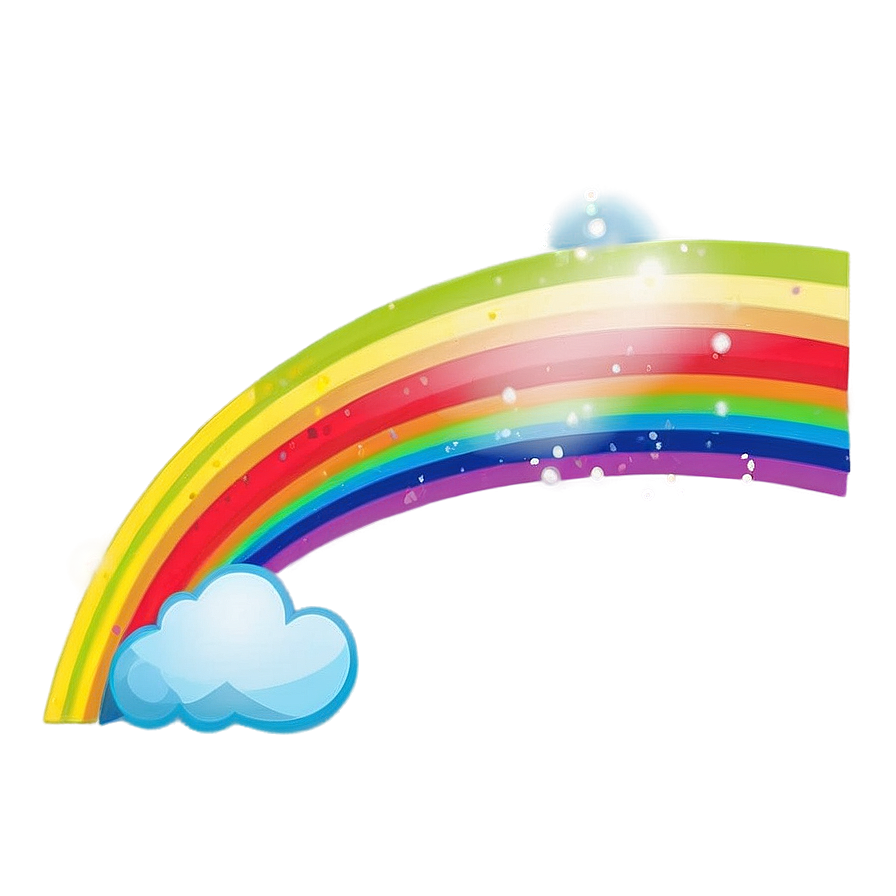 Rainbow With Clouds Png 04292024 PNG