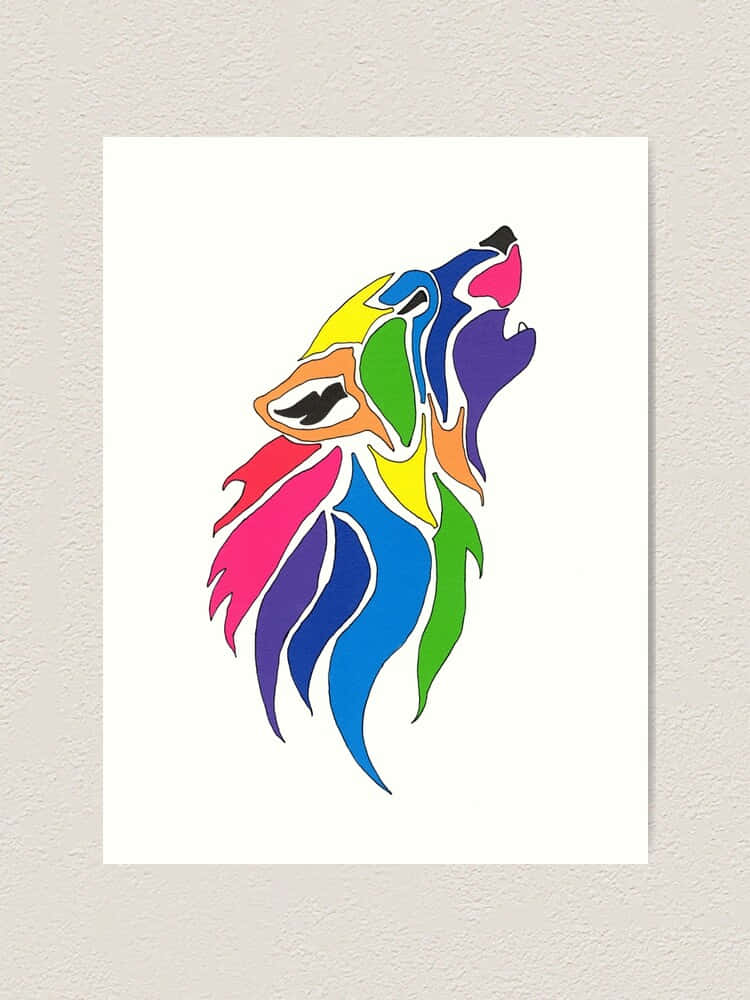 Magiskafärgglada Regnbågsulven. Wallpaper
