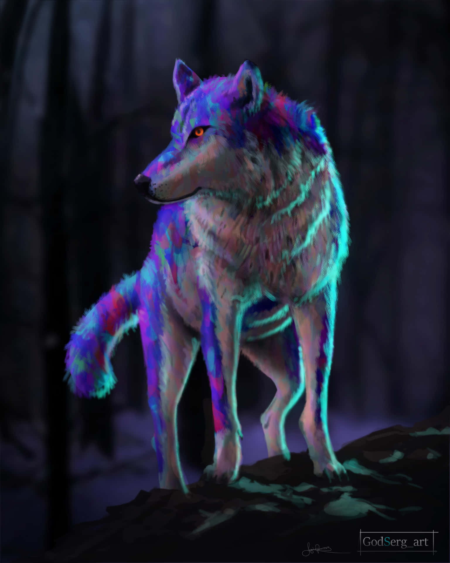 Free Rainbow Wolf Wallpaper Downloads, [100+] Rainbow Wolf Wallpapers for  FREE 