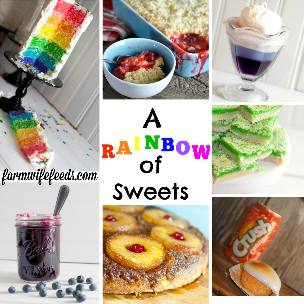 Rainbowof Sweets Collage PNG
