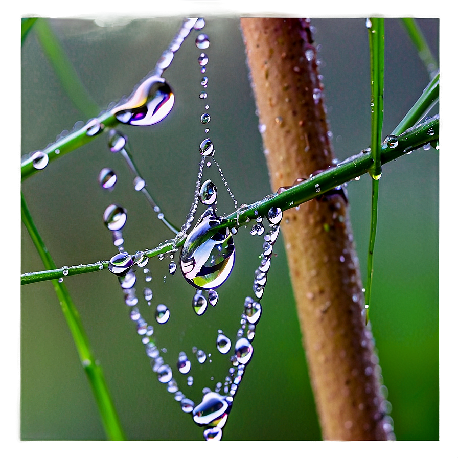 Raindrop On Spider Web Png Pyr80 PNG