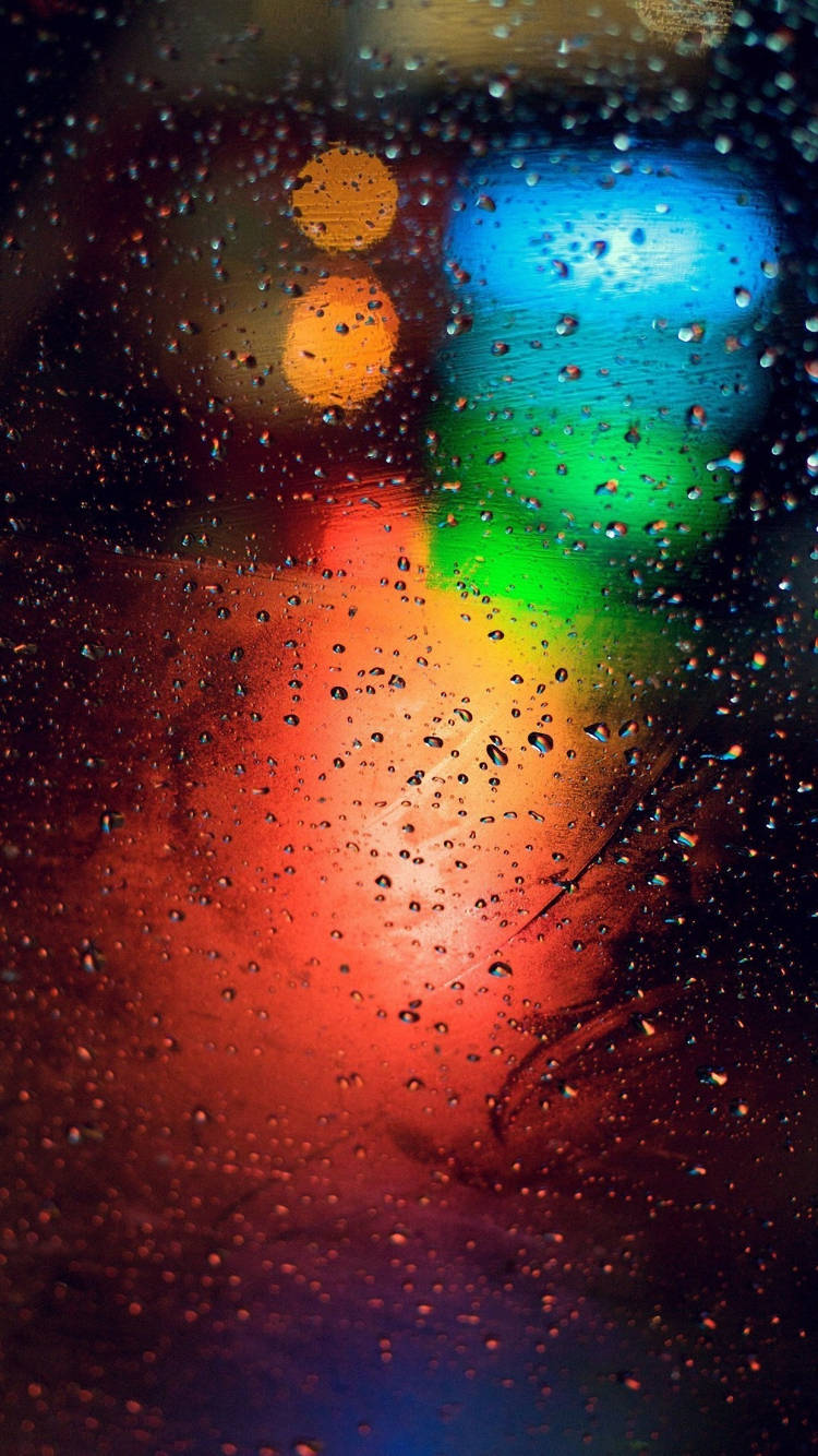 Raindrops On Window iOS 6 Wallpaper