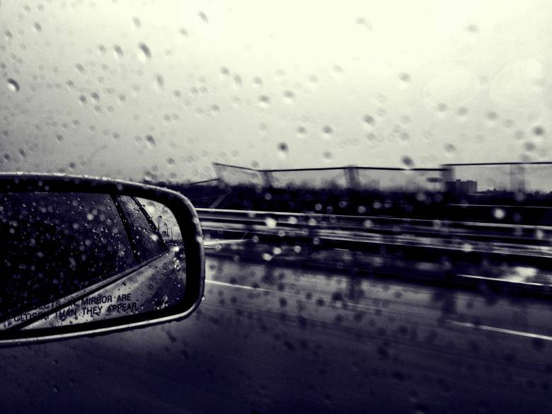 Raining During A Road Trip Wallpaper
